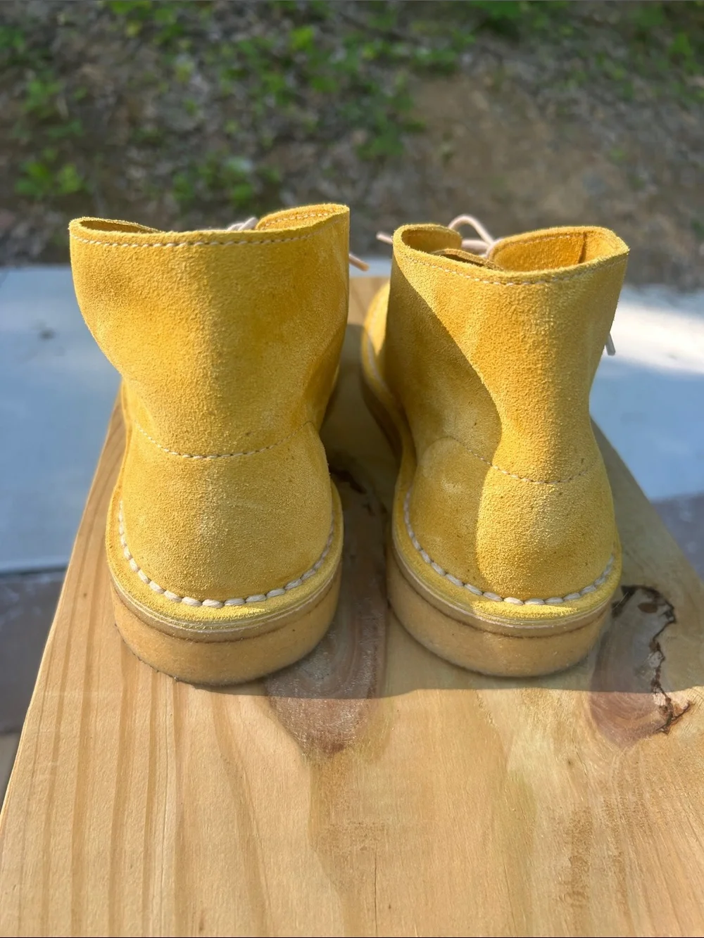 Vintage Kate Spade Mustard Suede Chukka Ankle Boots Women’s 8 Boho Preppy